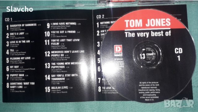 Компакт дискове на - сър Том Джоунс/ The Very Best Of Tom Jones (2000, CD), снимка 2 - CD дискове - 43677100