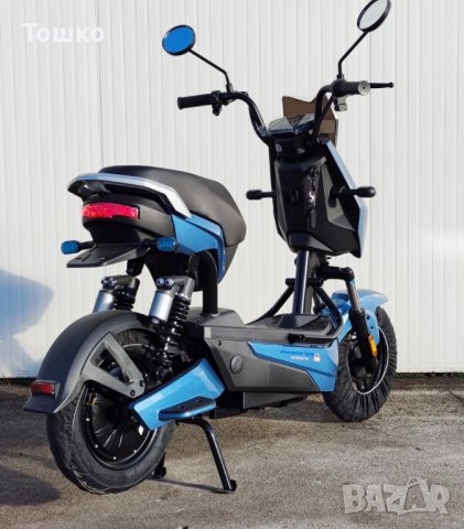 Електрически скутер 500 вата модел YCL син цвят 20Ah батерия, снимка 5 - Мотоциклети и мототехника - 44027652