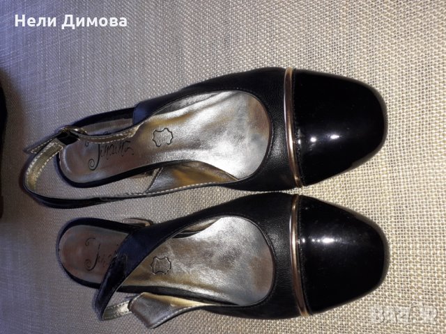 Черни дамски официални обувки 35 номер, снимка 3 - Дамски елегантни обувки - 27967713
