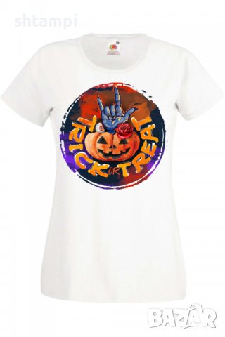 Дамска тениска Halloween 04,Halloween,Хелоуин,Празник,Забавление,Изненада,Обичаи,, снимка 2 - Тениски - 38144960