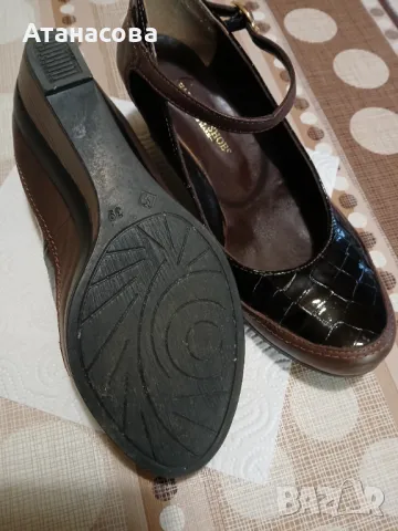 Затворени дамски обувки на платформа , снимка 4 - Дамски елегантни обувки - 47613737