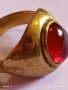 СТАРИНЕН КЛАСИЧЕСКИ ПРЪСТЕН с ГРАНАТ РЯДКО РЕТРО БИЖУ 52307, снимка 8