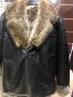 Мъжко кожено яке с косъм на чакал, снимка 3