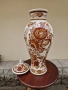 Рядка огромна антикварна колекционерска полска порцеланова ваза с капак , снимка 6