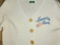 Детска жилетка BENETTON, оригинал, за 8/9г., 128-134см, памучна, щампа с брокат, много запазена, снимка 2