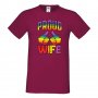 Мъжка тениска Proud Wife multicolor Прайд,Празник.Повод,Изненада , снимка 3