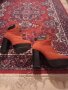 обувки на висок ток, оранжеви, снимка 1 - Дамски обувки на ток - 43092414