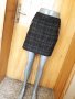 Черна карирана пола ниска талия с джобчета ХЛ, снимка 1 - Поли - 32975826