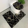 Комплект от 3 неплъзгащи се килимчета, мраморна визия, снимка 2