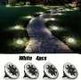 Соларни външни лампи. Водоустойчиви Комплект 4 броя. Бяла светлина 8 LED, снимка 3