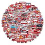 50 бр Пожарна пожарникарска кола самозалепващи лепенки стикери за украса декор, снимка 5