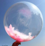 Прозрачен кръгъл найлонов балон за обикновен или хелий въздух парти , снимка 1