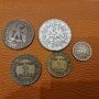 Френски монети бронз алуминий мед и сребро, снимка 1 - Нумизматика и бонистика - 43701258