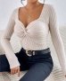 Блуза с оформящо деколте, снимка 1 - Блузи с дълъг ръкав и пуловери - 43779405