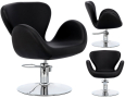Хидравличен въртящ се фризьорски стол Viva за фризьорски салон Z-FJ-83037-BLACK-FOTEL-BEZPODN, снимка 1 - Фризьорски столове - 43860840