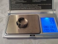 Красив оригинален сребърен пръстен с плетка и камък. 925. 5,9 гр., снимка 7