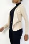 Дамско сако (блейзър) с ревер и джобове с цип, 3цвята - 024, снимка 8