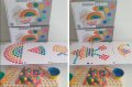 Rainbow wooden clip beads мултифункционална игра с мъфини, топчета и шаблони от дърво , снимка 8