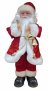 Декоративен Дядо Коледа със светеща факла и камбанки, на батерии. Височина: 40см, снимка 1 - Други - 43491341