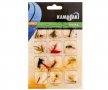 Комплект мухи за риболов с мухарка - KAMASAKI FLY SET, снимка 1 - Такъми - 32397568