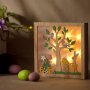 Великденска дървена рамка Bunny Tree 3 LED 22x4x22см, снимка 2
