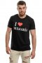 Нова мъжка тениска с трансферен печат I LOVE BULGARIA в черен цвят, снимка 3