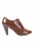 Дамски тъмно кафяви лачени обувки , изработени от висококачествена еко кожа, снимка 2