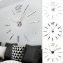 3d стенен часовник - ГОЛЕМИ, различни модели / Часовник за стена лепящ цифри, снимка 4