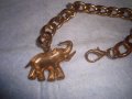 ПОЗЛАТЕНА ВИНТИДЖ АРТ ГРИВНА ЗДРАВА КЛАСИЧЕСКА ПЛЕТКА с ФИГУРАЛНА ВИСУЛКА СЛОНЧЕ 27938, снимка 7