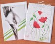 Картички с цветя / пролет, лалета, макове, цветно, снимка 3