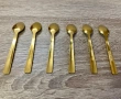 Винтидж чаени лъжички, комплект 6 бр., stainless steel, златисто покритие, снимка 2