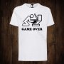 Мъжка тениска с щампа за ергенско парти Game Over , снимка 1 - Тениски - 26612766