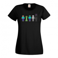Дамска тениска Minecraft 7 майнкрафт Minecraft,Игра,Забавление,подарък,Изненада,Рожден Ден., снимка 4 - Тениски - 36520921