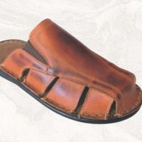 Габровски мъжки чехли от ЕСТЕСТВЕНА кожа модел 141