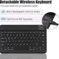 Нов Стилен Клавиатурен Калъф за Samsung Tab A7/A8 10.4 инча 2020 - Черен, снимка 5 - Таблети - 43408634