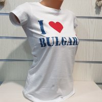 Нова дамска тениска с трансферен печат I LOVE BULGARIA , снимка 2 - Тениски - 28048717