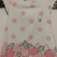 Рокля Mayoral в бяло и розови елементи, размер 86, снимка 1 - Бебешки рокли - 35614021