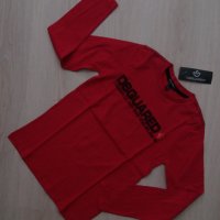 Червена блуза с гумен надпис, снимка 1 - Детски тениски и потници - 26298189