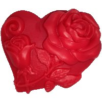 Сапун сърце с рози, снимка 1 - Ръчно изработени сувенири - 37958266