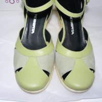 Roberta обувки, платформа 7см, светло зелен естествен велур – 37 номер, 24.5см, снимка 6 - Дамски ежедневни обувки - 28761721