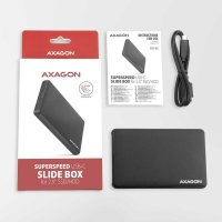 AXAGON кутия за диск EE25-SLC SuperSpeed USB-C SLIDE box EE25-SLC, снимка 8 - Други - 43188245
