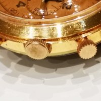 Мъжки златен-позлатен ръчен часовник,хронограф/VENUS/, снимка 5 - Мъжки - 26922094