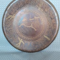 Декоративна медна чиния от Египет., снимка 1 - Декорация за дома - 32797546