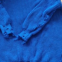 Дамски пуловер със скъсани ефекти , снимка 2 - Якета - 43582816