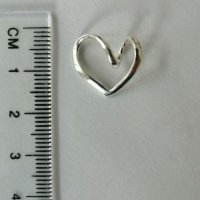 Нова сребърна висулка сърце, снимка 1 - Колиета, медальони, синджири - 28593796