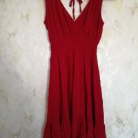 Дамска къса рокля в червен цвят р-р S, снимка 5 - Рокли - 43062014