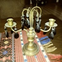 Месингов свещник, снимка 1 - Антикварни и старинни предмети - 28197385