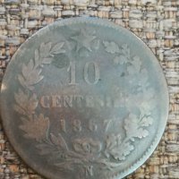 10 центесими 1867 г. , снимка 1 - Нумизматика и бонистика - 32887561