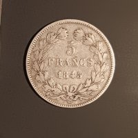 5 франка 1843 Луи Фелипе Франция СРЕБРО , снимка 1 - Нумизматика и бонистика - 42963788