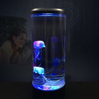 Настолна LED нощна лампа аквариум с медузи, снимка 4 - Лед осветление - 43924830
